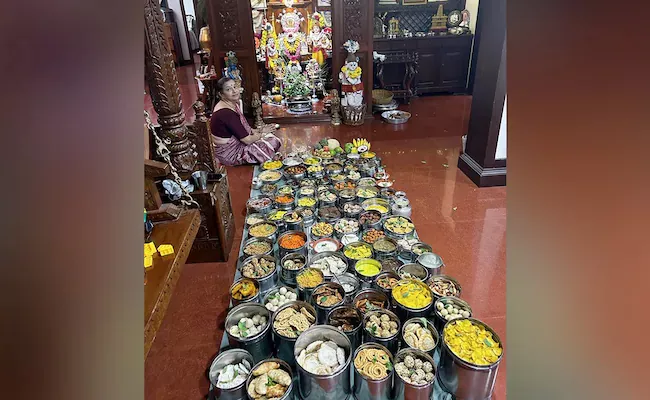 Krishna Janmashtami 2023: Mangalore Woman Prepares 88 Dishes - Sakshi