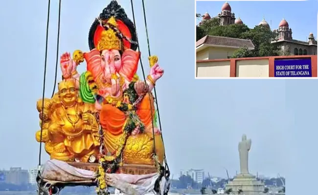 Telangana High Court Orders On Ganesh Immersion At Hussain sagar - Sakshi