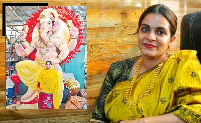 Reshma Khatu Taking Forward Her Fathers Ganpati Idol  - Sakshi