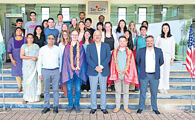 Stanford University students in Sricity - Sakshi