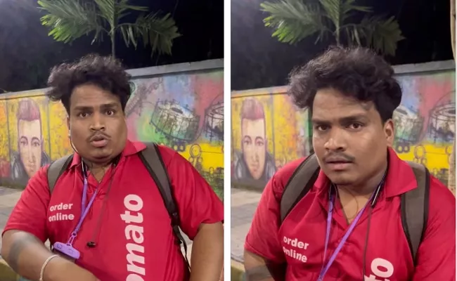 Zomato Delivery Boy Ride Ducati Bike Video Viral - Sakshi