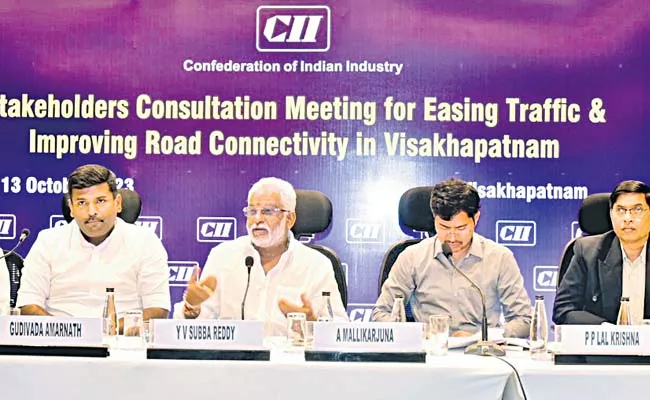 Focus on construction of 12 flyovers in Visakhapatnam - Sakshi