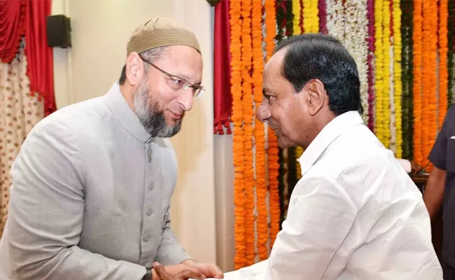 TS Elections 2023: MIM Fully Supports KCR BRS Says Asaduddin Owaisi - Sakshi