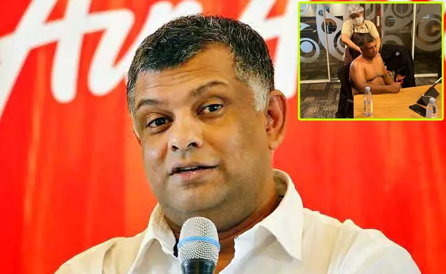 Airasia Ceo Gets Massage During Management Meeting - Sakshi