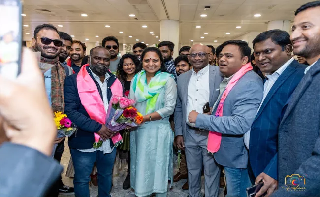 BRS MLC Kavitha Visits London Give Lecture At Oxford University - Sakshi