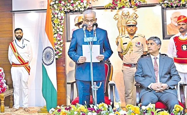 justice g narendar took oath as judge of ap high court - Sakshi