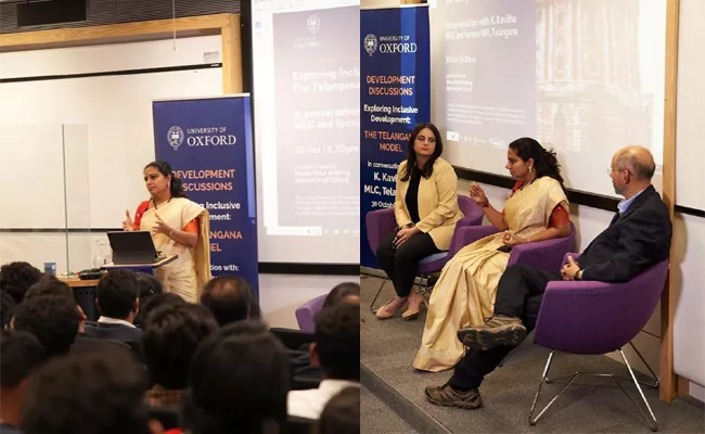 MLC Kavitha Speech In Oxford University On Telangana Model - Sakshi