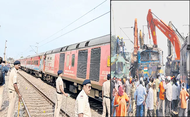 Railway track ready within 20 hours with AP Govt Support - Sakshi