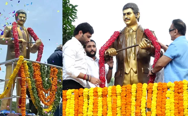 Superstar Krishna Statue Inaugurated By Kamal Haasan - Sakshi