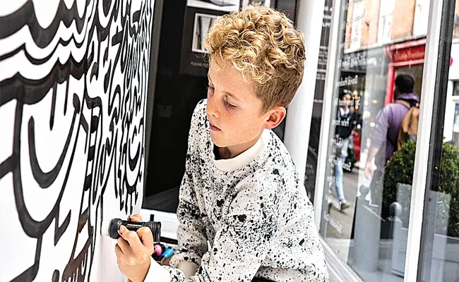 The Doodle Boy13 Year Old Illustrator Lands Deal With Nike - Sakshi