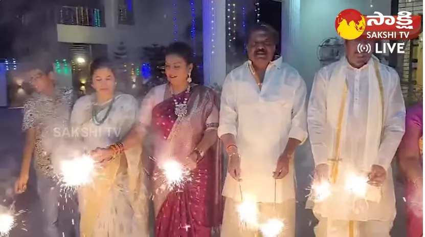  Diwali Celebrations In Minister RK Roja Home 