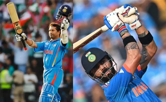 Virat Kohli Breaks Sachin Tendulkars Record Of Most Runs In A Single World Cup Edition - Sakshi