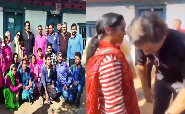 MS Dhoni Visits Ancestral Village In Almora With Wife Sakshi Video Viral