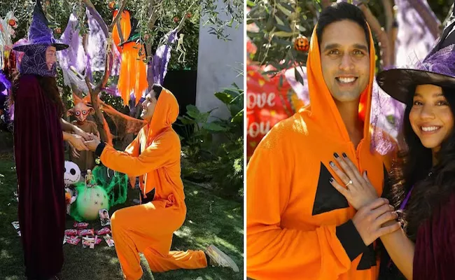 Siddharth Mallya Engaged With Girl Friend jasmine In Hallowin party - Sakshi