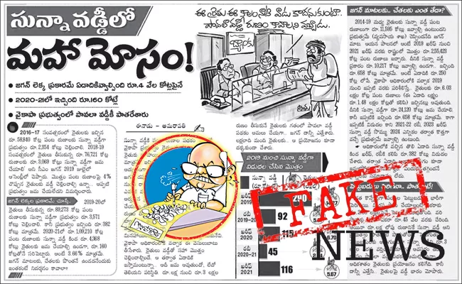 Ramoji Rao Eenadu Fake News on Farmers loan waiver and interest free loans - Sakshi