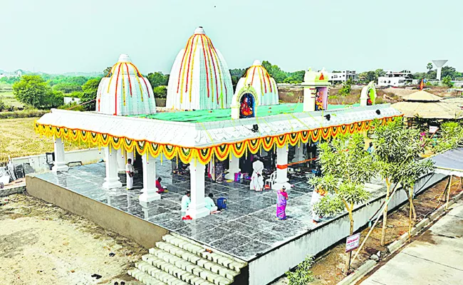 World first 3D printed temple comes up in Telangana Siddipet - Sakshi