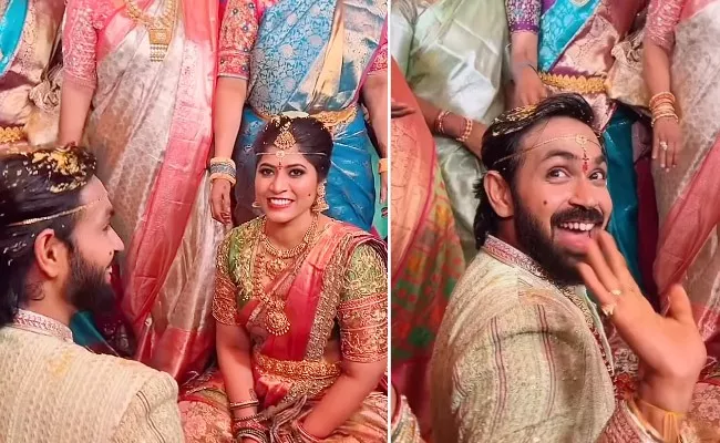 Serial Actor Bigg Boss Fame Maanas Marriage In Vijayawada Goes Viral - Sakshi