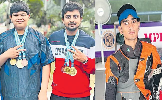 National Shooting Championship Telangana Players Won Medals - Sakshi