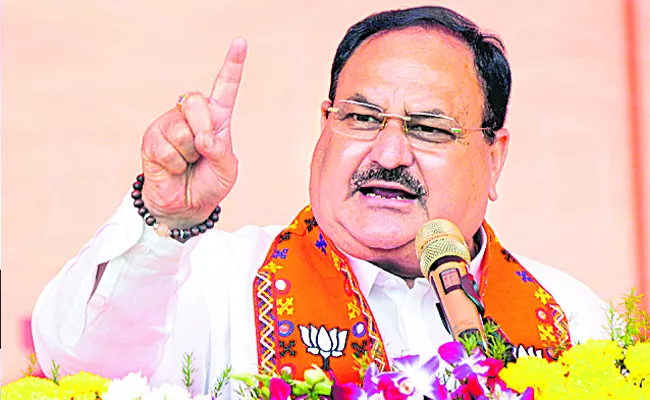  BJP National President JP Nadda Road Show in Jagtial - Sakshi