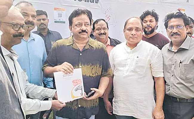 Ram Gopal Varma unveils Art for Democracy Wall Poster - Sakshi