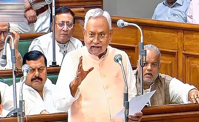 Nitish Kumar Awkward Population Control RemarksTejashwi Yadav Defend - Sakshi