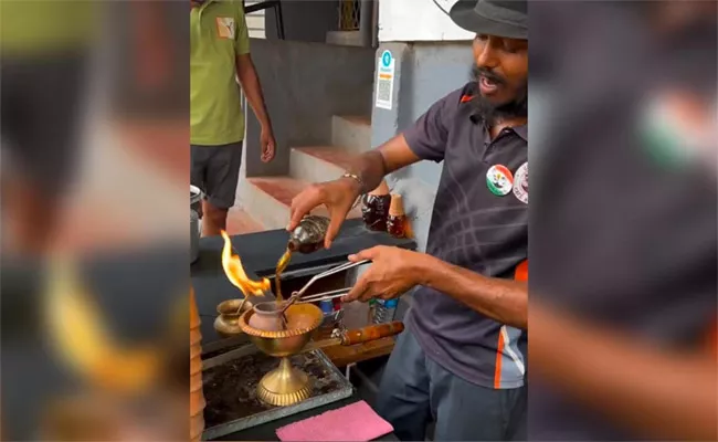 Man Made Alcoholic Tea by Mixing old Monk - Sakshi