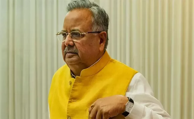 Raman Singh Name lag Behind in the CM Race - Sakshi