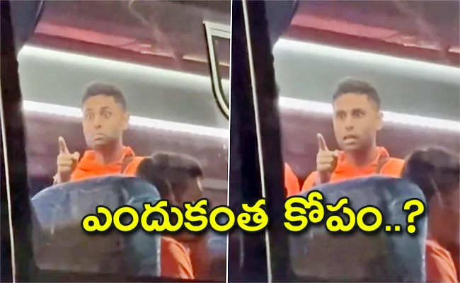 Suryakumar Yadav loses cool on Arshdeep Singh in Team Bus - Sakshi