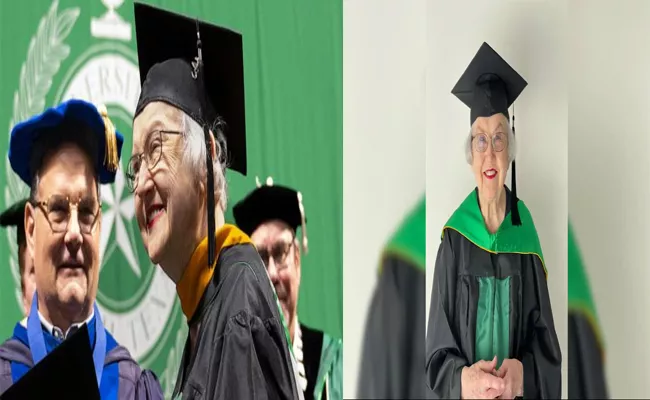 90 Year Old US Woman Completes Masters Degree - Sakshi