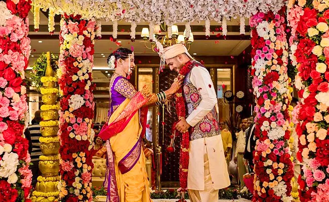 CSK star Tushar Deshpande ties the knot with school crush Nabha Gaddamwar - Sakshi