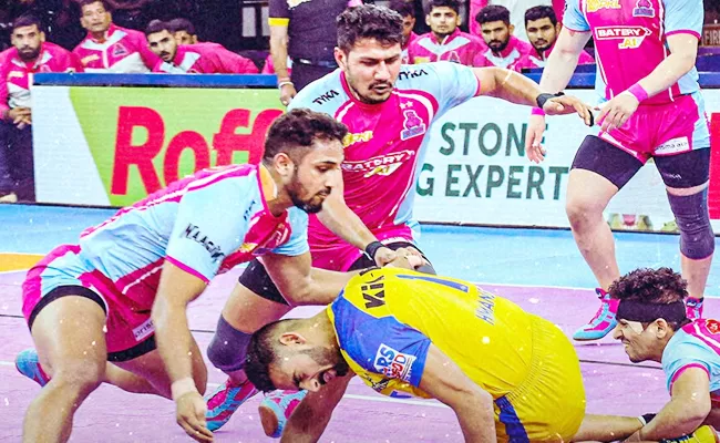 PKL 2023 Jaipur Pink Panthers Beat Tamil Thalaivas Thrilling Win - Sakshi