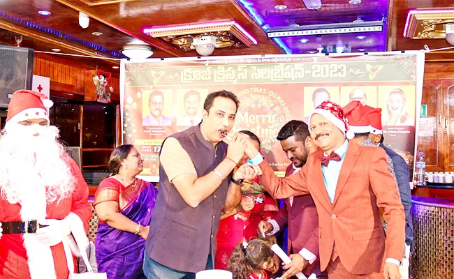 Christmas Celebrations Held At Dubai Cruise Ship - Sakshi