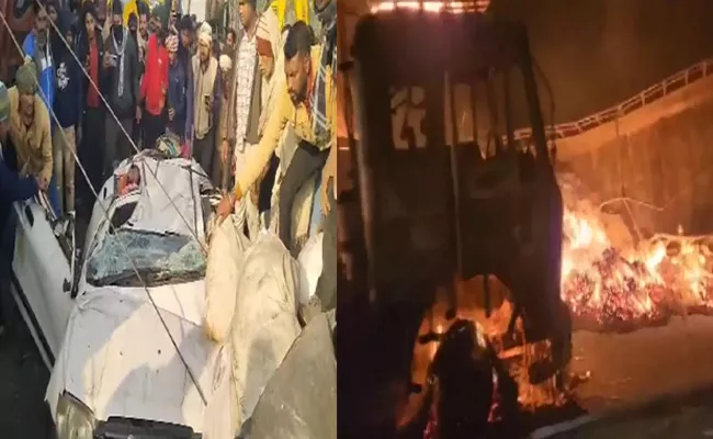 Madhya Pradesh Road Accidents At Guna AND Dhar districts 7 Died - Sakshi