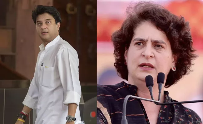 Jyotiraditya Scindia counter At Priyanka Gandhi Over Height Jibe - Sakshi