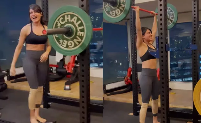 Actress Samantha Ruth Prabhu Workout Video Latest  - Sakshi