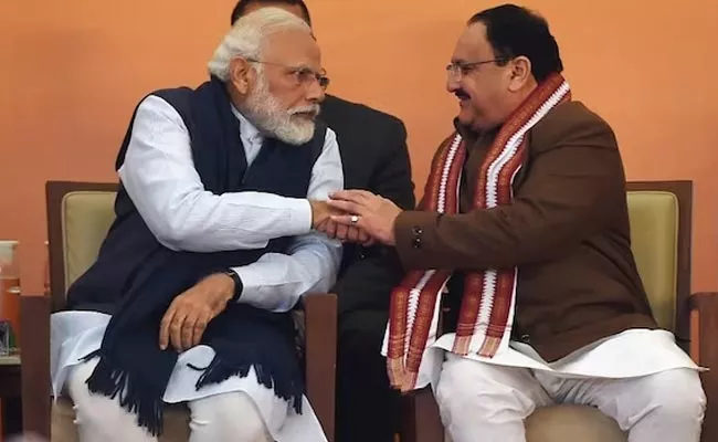 PM Modi Praises JP Nadda After Poll Wins - Sakshi