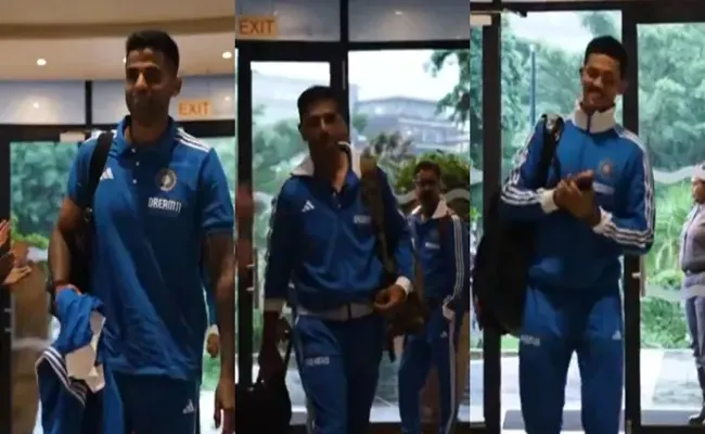 Indian Cricket Team gets a thundering welcome in Durban - Sakshi