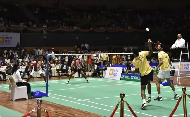 Guwahati Masters 2023 Badminton: Achyut Aditya, Harshvardhan Pair Enters Quarter Finals - Sakshi