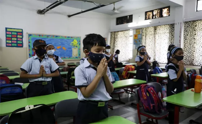 Teacher Attendance in the School Kids Saying Jai Shri Ram - Sakshi