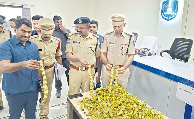 8 kg of ganja chocolates caught  - Sakshi