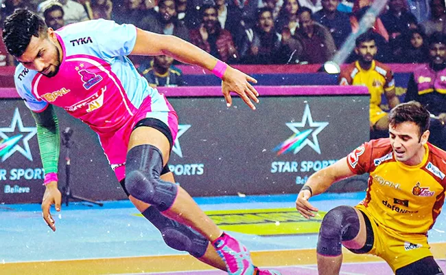 PKL 10: Jaipur Pink Panthers Beat Telugu Titans 11th Loss - Sakshi