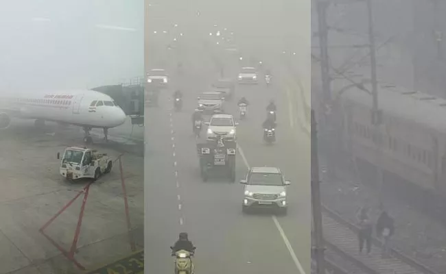 Dense Fog In Delhi Poor Air quality Jan 15 Updates - Sakshi