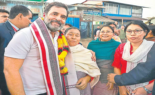 Bharat Jodo Nyay Yatra: Rahul Gandhi launches Bharat Jodo Nyay Yatra from Manipur - Sakshi