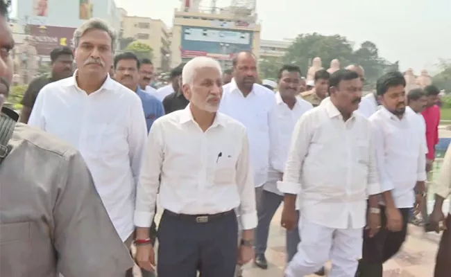 Ysrcp Leaders Inspected The Ambedkar Statue Arrangements - Sakshi