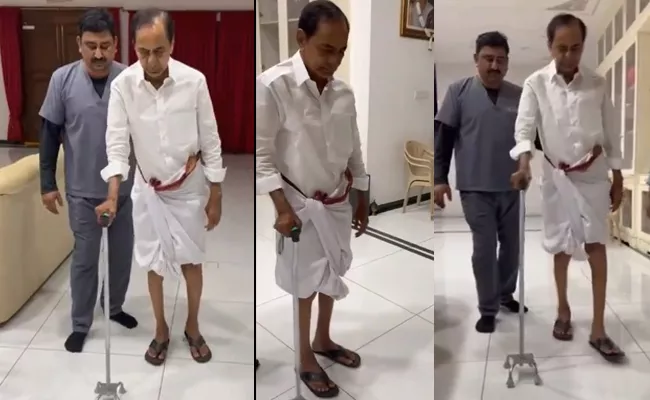 MP Santosh Kumar Posted KCR Walking Video Twitter - Sakshi