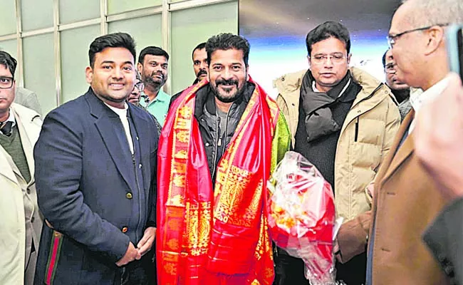 telangana cm revanth reddy in davos tour - Sakshi