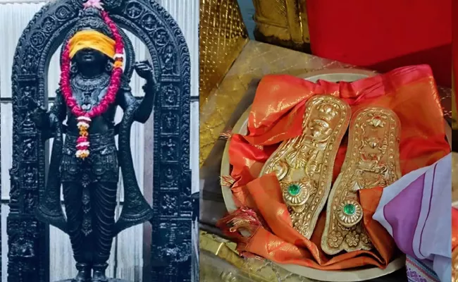 First Visuals Of Ram Lalla Inside Ayodhya Ram Mandir  - Sakshi