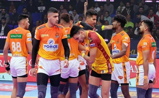 Puneri Paltan finished off the season with a win against Telugu Titans - Sakshi