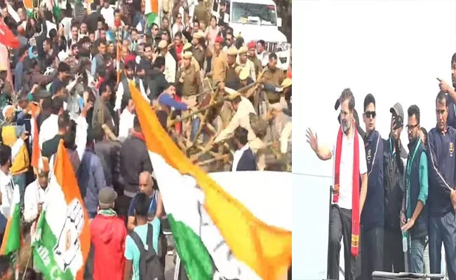 tension At Guwahati After Rahul Gandhi Yatra Stopped By Cops - Sakshi