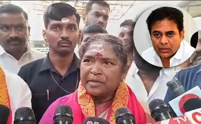 Minister Seethakka Warning To KTR After Visits Rajanna Temple - Sakshi